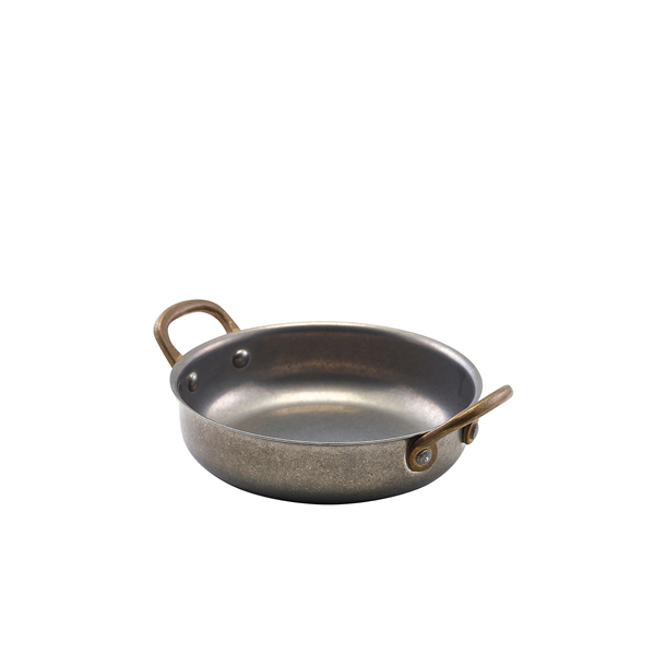 Vintage Steel Rund tallerken 13,5 x 3,75 cm