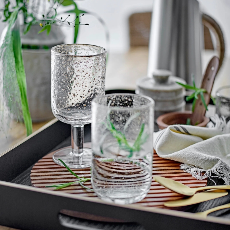 Bloomingville Bubbles Vinglass - Klar 82060898 by Bloomingville color Svart