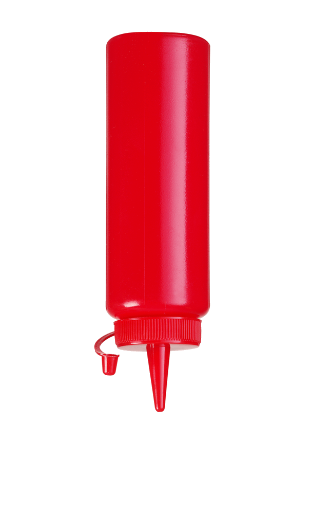 Hendi Dressingflaske Rød Plast 200ml 558010 by Hendi color Svart