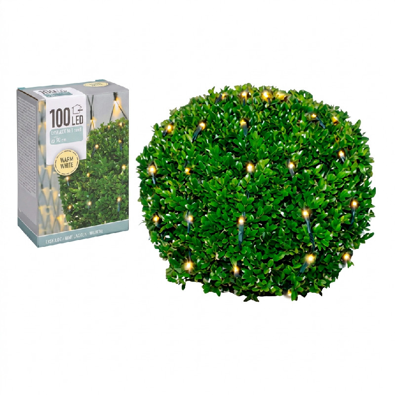 LYSKJETTE NETT rundt MED 100 LED Ø 90 cm 4300234 by HAAHR & CO color Svart
