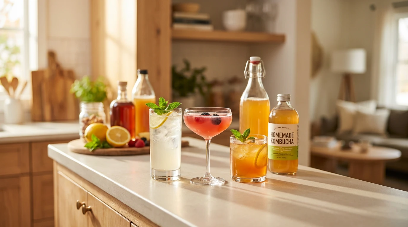 Kombucha Cocktail Guide: Friske oppskrifter med fermentert te