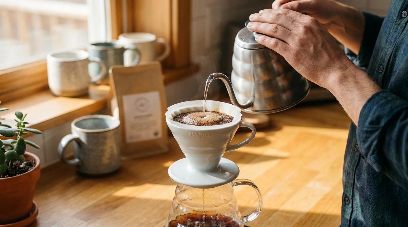 Pour over kaffe? Hva er det egentlig og hvordan er Hario annerledes enn gammeldags filterkaffe?