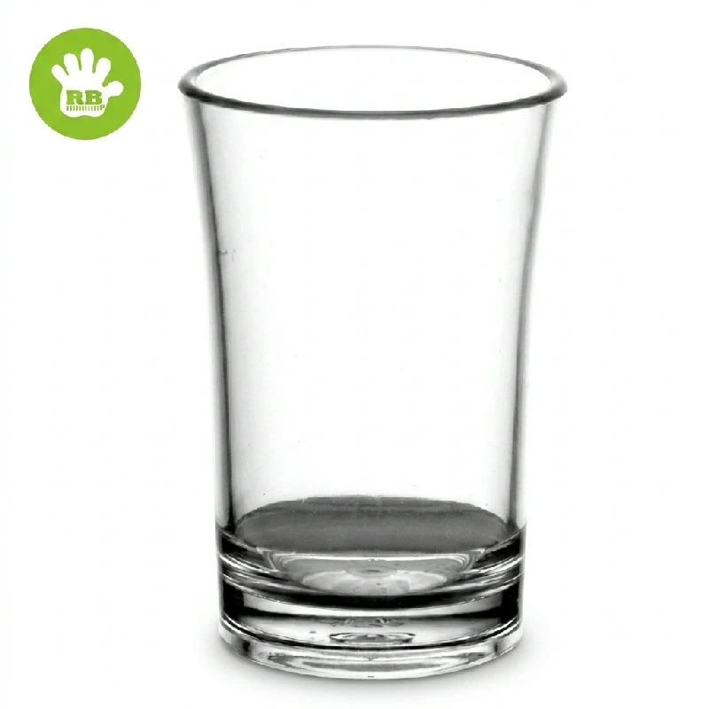 Shotglass 2 cl i klar polykarbonat SHT3-T by Rbdrinks color Svart