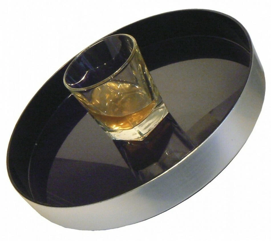 Svart serveringsbrett - Aluminium Effect BTBL3517 by Beaumont color Svart