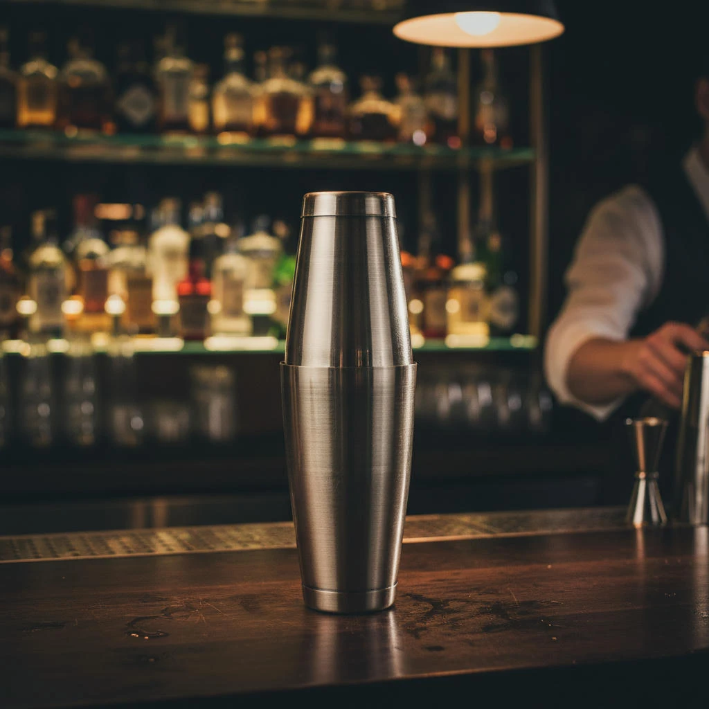 Antikk Messing 80cl & 55cl Tin-On-Tin Shaker BTBL3347 by Beaumont color Grijs