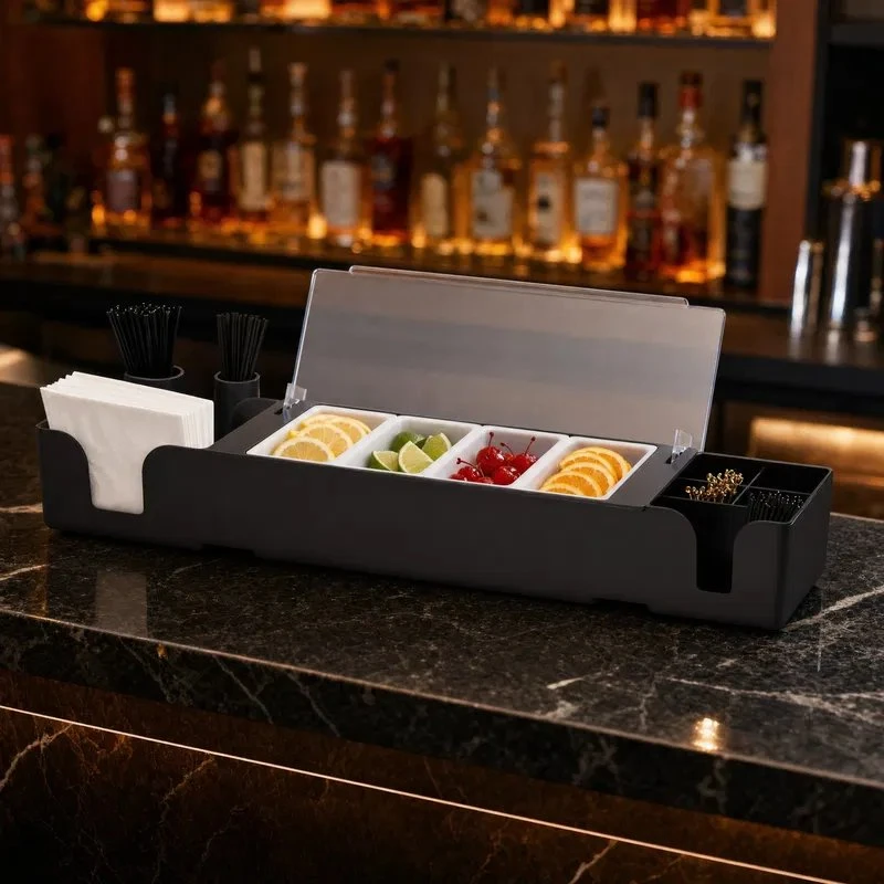 Fruktdispenser – Bar Center 4 rom x 1 pint BTBL3767 by Beaumont color Svart