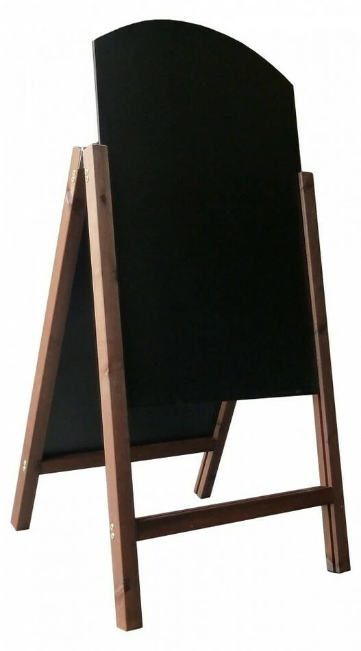 A-skilt med tavle - buet topp Eik - 800mm x 515mm BTBLRCAB01-O by Beaumont color Svart