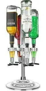 Final Touch Roterende Flaskeholder til 4 Flasker med LED FTA1815 by Final Touc color Svart