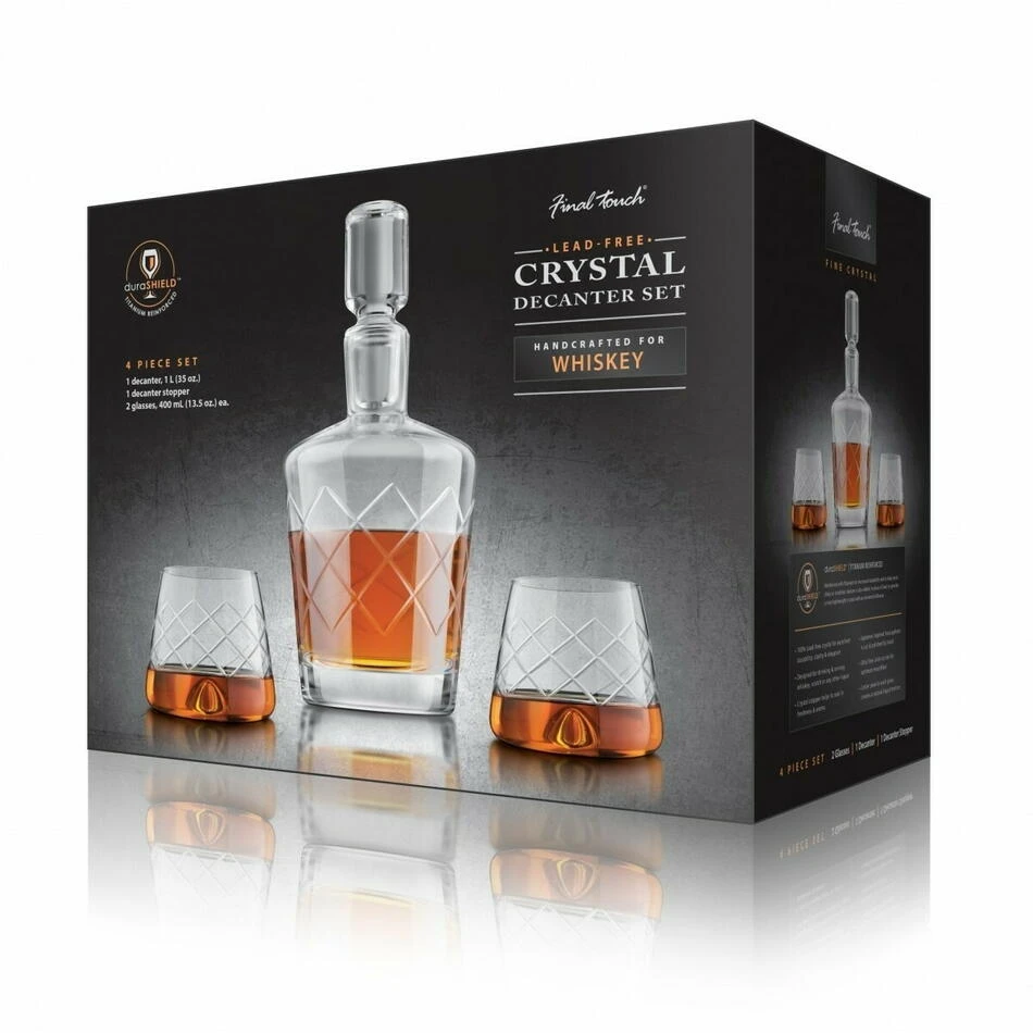 Whiskey decanter-sett Final Touch LFG3214 by Final Touc color Svart