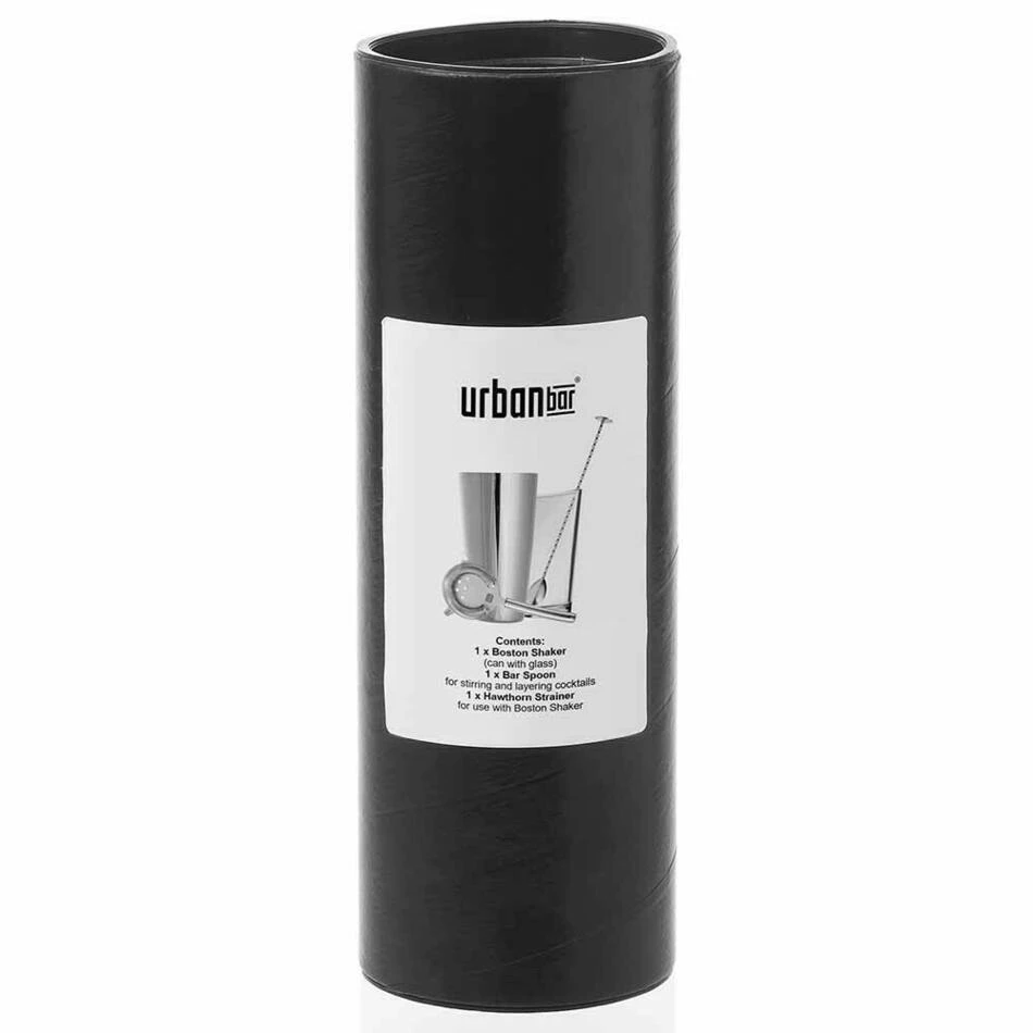 Retail Kit: Boston Shaker, ske, strainer & instruksjoner. - Urban bar UB20/21/23/102 by Urban Bar color Silver