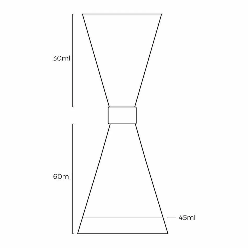 Mr Slim Jigger 30/45/60 ml - Urban Bar UB4364 by Urban Bar color Silver