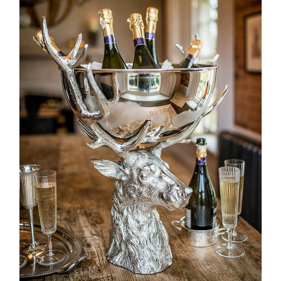 Hjort – Stor champagnekjøler på stativ RDR-MTL-BWL by Culinary Concepts color Svart