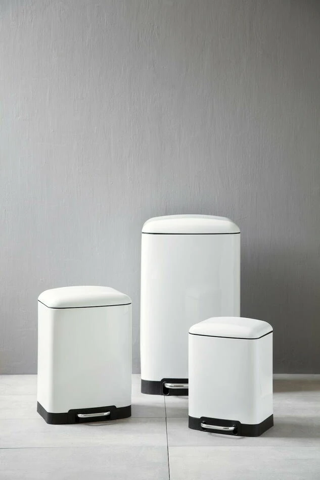 Firkantet søppelbøtte 30 l ST60042 by Steel-Function color Svart