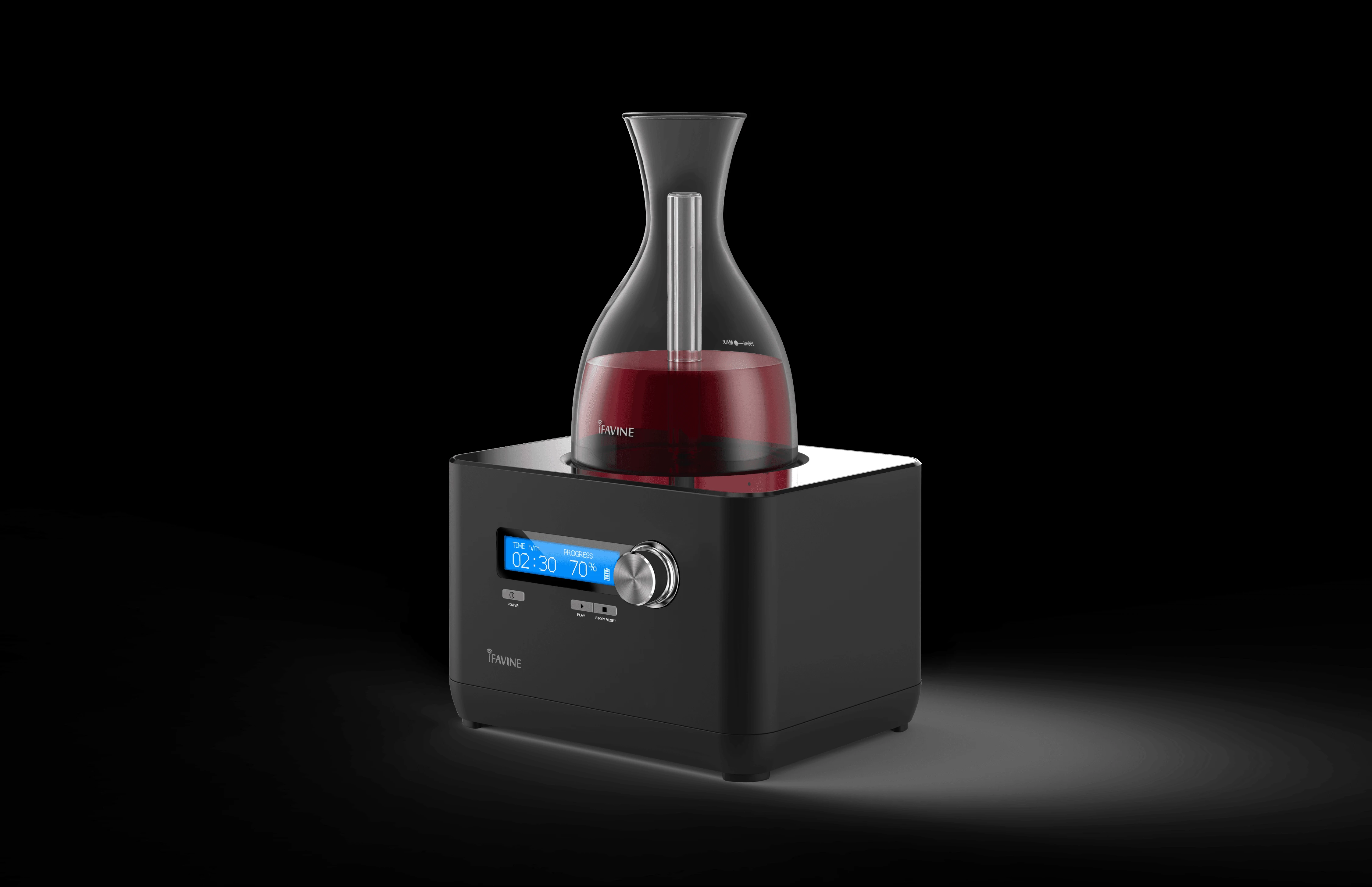 iSommelier transportabel karaffel, NO WIFI, 750 ml IFAD512 by IFAP color Svart