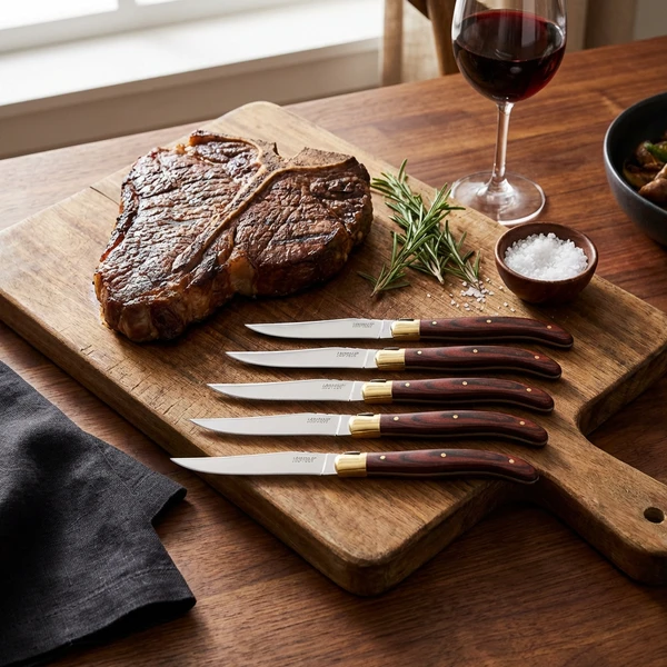 Laguiole Heritage biffkniver i pekkatre – 6 stk. 40273002 by Laguiole color Svart