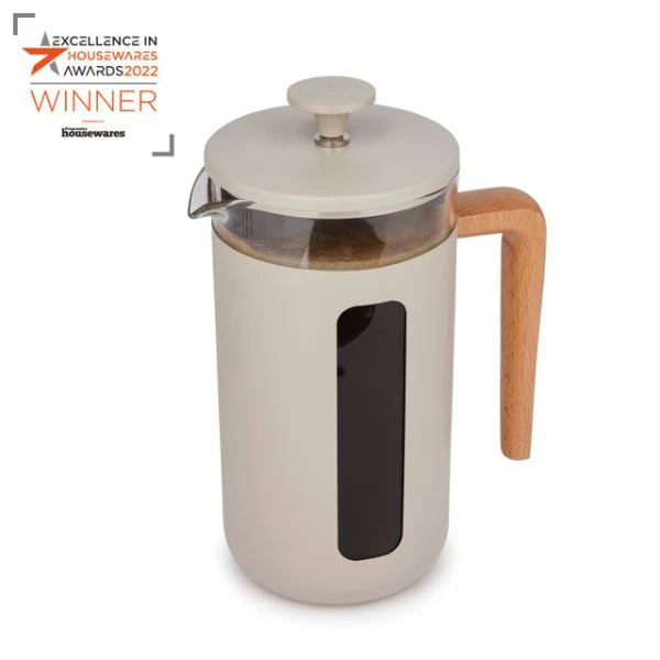 Pisa 8-koppers presskanne latte trehåndtak La Cafetière LCPISA8CPLATW by La Cafetière color Svart