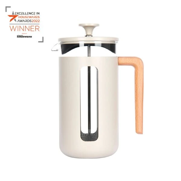 Pisa 8-koppers presskanne latte trehåndtak La Cafetière LCPISA8CPLATW by La Cafetière color Svart