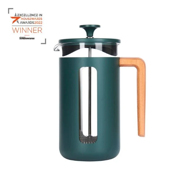 Pisa 8-koppers presskanne grønn trehåndtak La Cafetière LCPISA8CPGRNW by La Cafetière color Svart