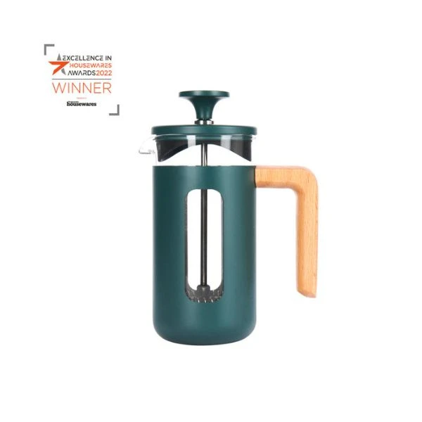 Pisa 3-koppers presskanne grønn trehåndtak La Cafetière LCPISA3CPGRNW by La Cafetière color Svart