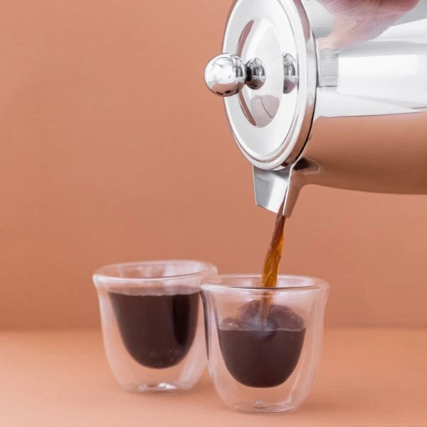 Presskanne 8 kopper dobbeltvegget rustfritt stål La Cafetière LCDBLSS8CUP by La Cafetière color Svart