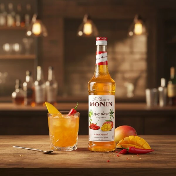 Monin Spicy Mango Sirup FL 70 50000074 by MONIN color Svart