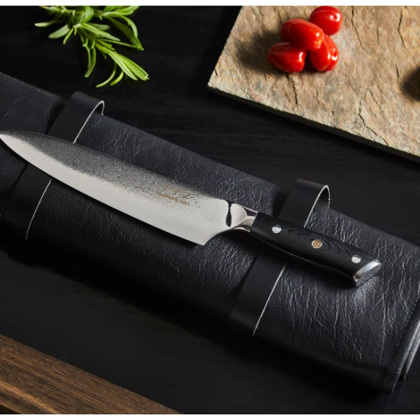 Damascus By Hâws Chef Knife 33.5 Cm 30-DHB005 by Damascus by Hâws color Silver/brun