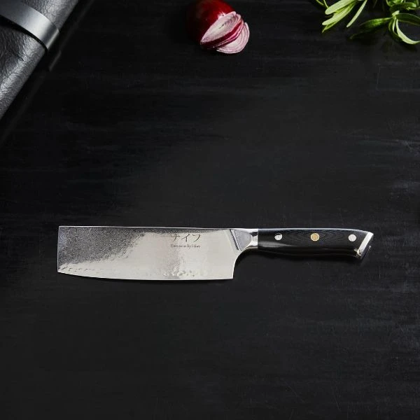 Damascus By Hâws Vegetable Knife 30 cm 30-DHB006 by Damascus by Hâws color Silver/brun