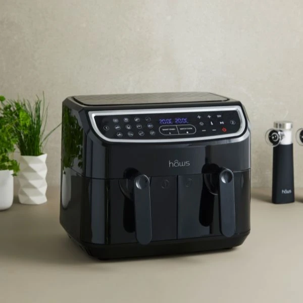 Hâws Sejerø 2.0 Double AirFryer 2X4.5L 2400W Pfas Free Coating 30-AFRY30900 by Hâws color Svart