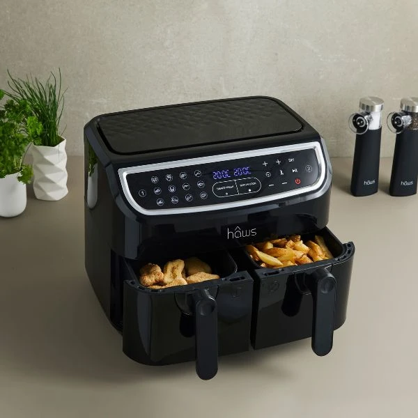 Hâws Sejerø 2.0 Double AirFryer 2X4.5L 2400W Pfas Free Coating 30-AFRY30900 by Hâws color Svart