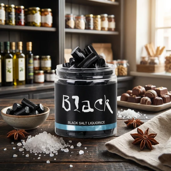 Salt lakris i boks 170g, Black liquorice 71084911 by Black Liquorice color Svart