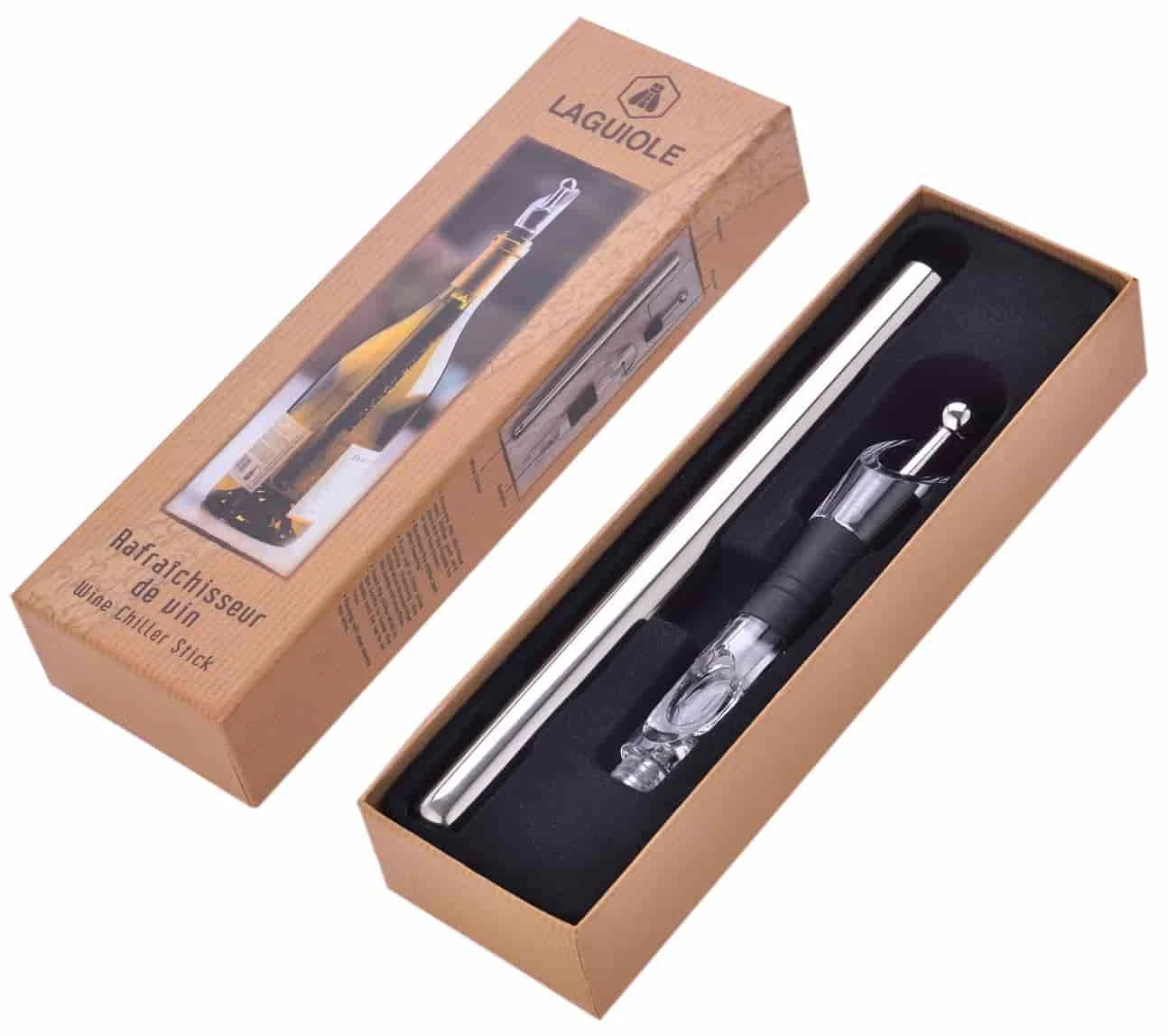 LAGUIOLE Vinkjøler stick i rustfritt stål 40268876 by Laguiole color Svart