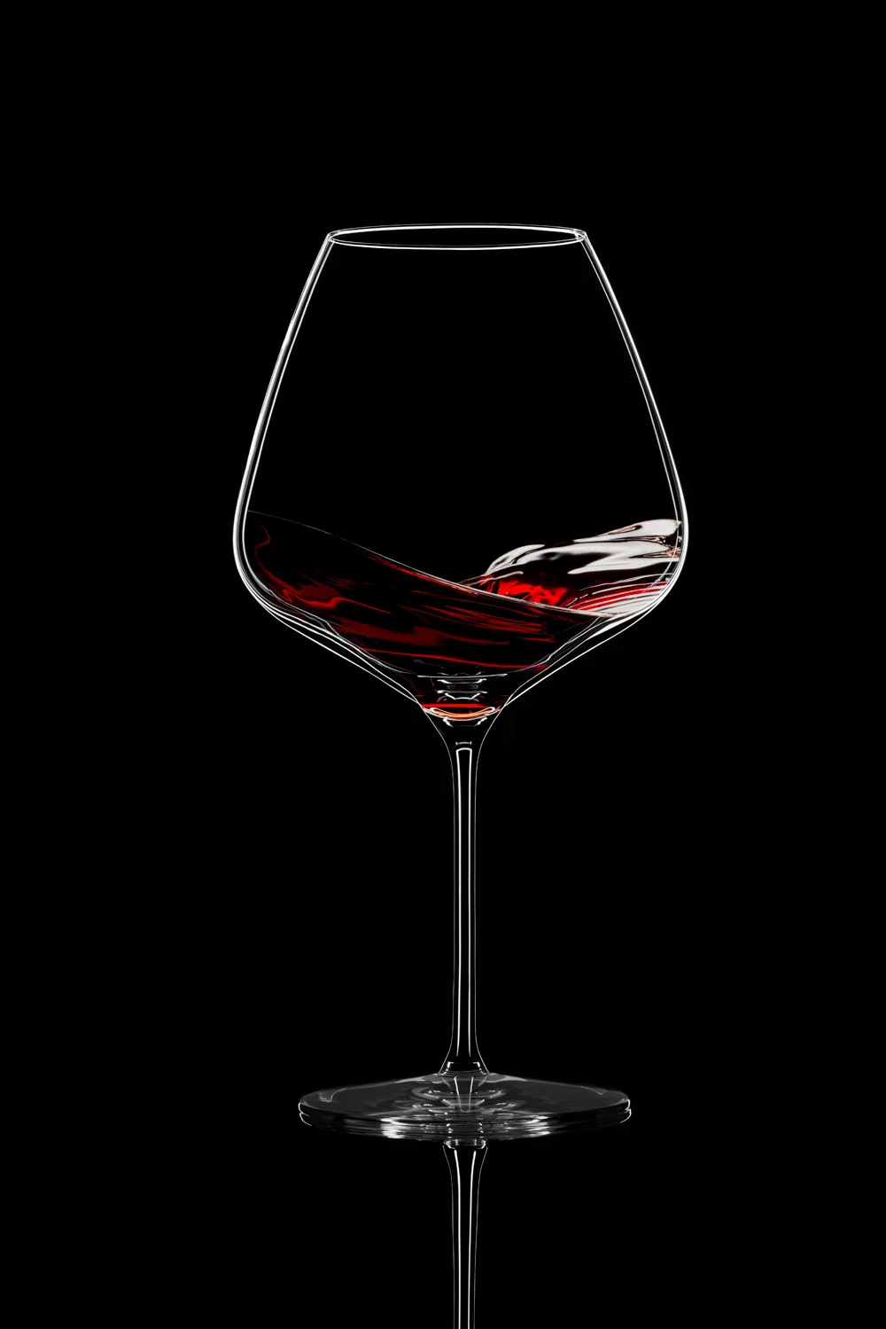 Bourgogne vinglass Masterclass 90 6 stk. 70001 by Etoile color Svart