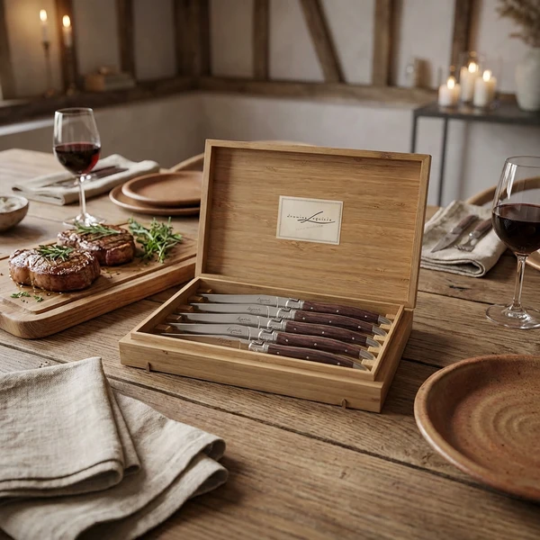 Laguiole Domaine biffkniver - 6 stk. 40268532 by Laguiole color Svart