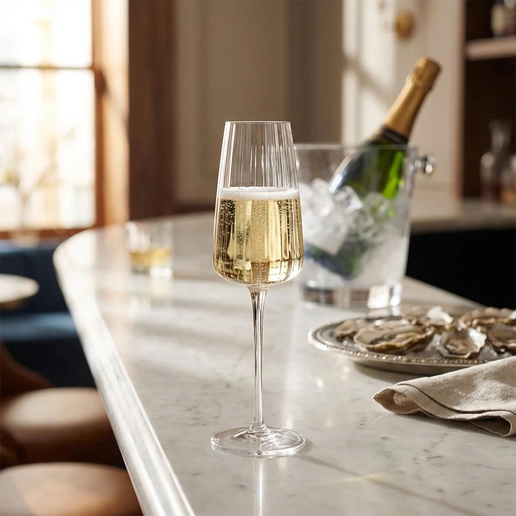 Luigi Bormioli Optica Champagneglass 21 cl 94500140 by Luigi Borm color Svart