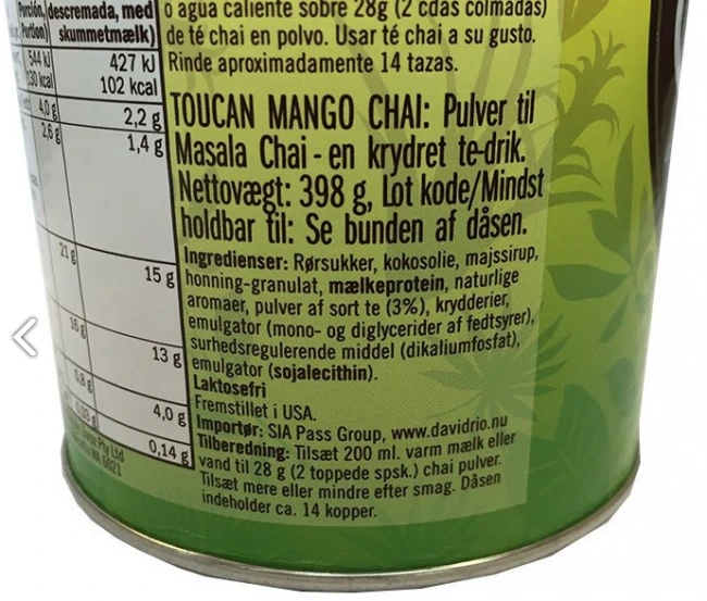 David Rio Toucan Mango Chai 1,814 kg TE_102240 by DAVID RIO color Svart