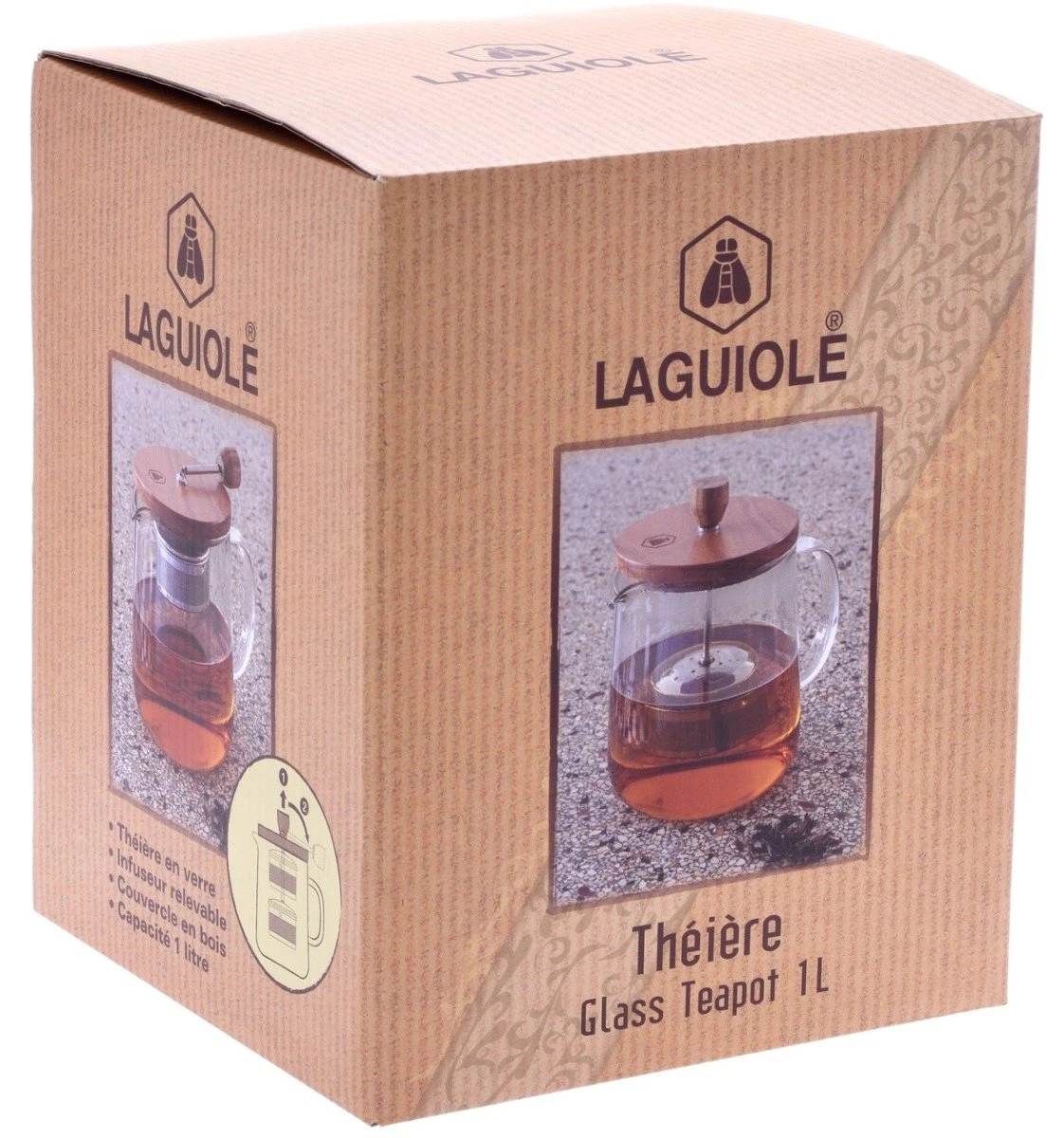 LAGUIOLE Tekanne 1 liter 40268454 by Laguiole color Svart