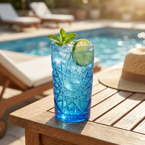 PREMIUM GLAS Aqua 47 CL - Polykarbonat 200713-B by GLASS4EVER color Blauw