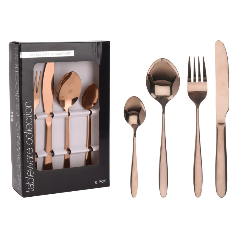 Bestikksett 16 deler kobber CC4100710 by Koop color Koppar
