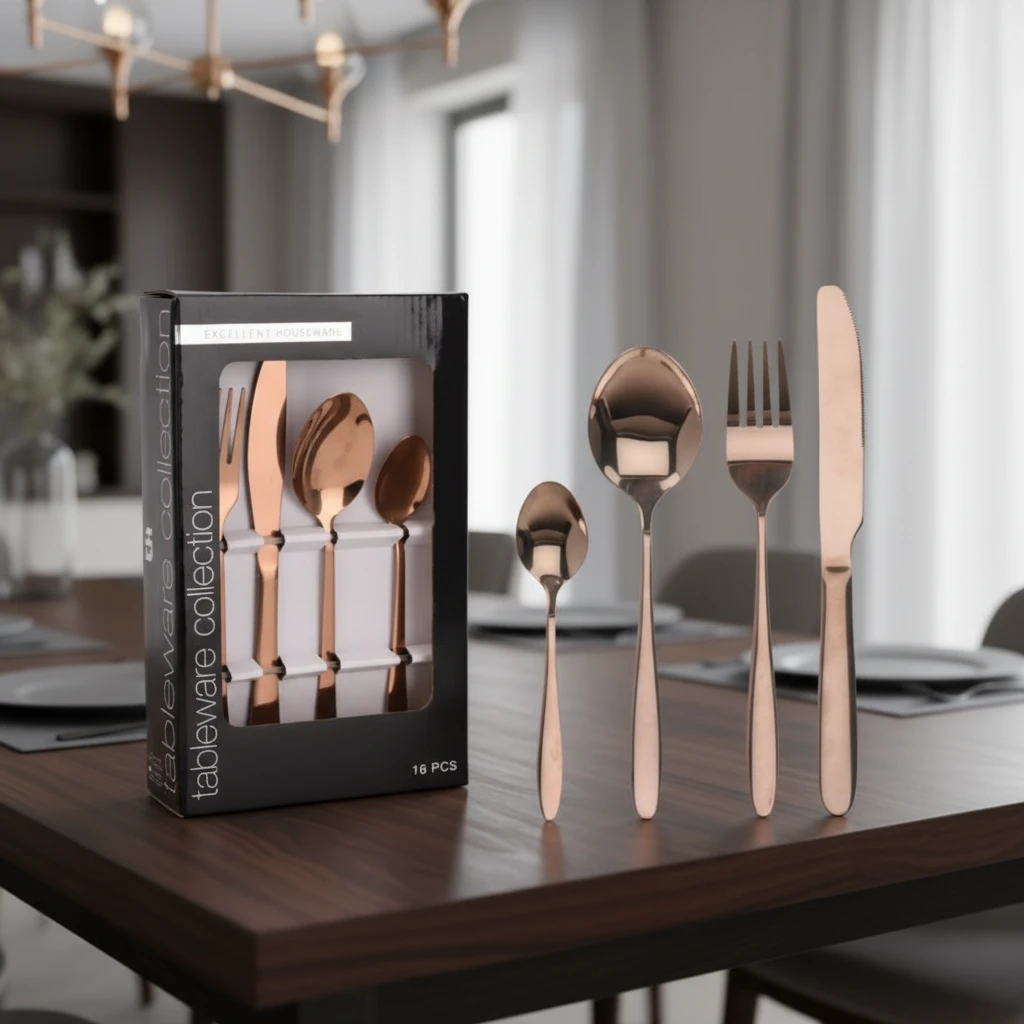 Bestikksett 16 deler kobber CC4100710 by Koop color Koppar