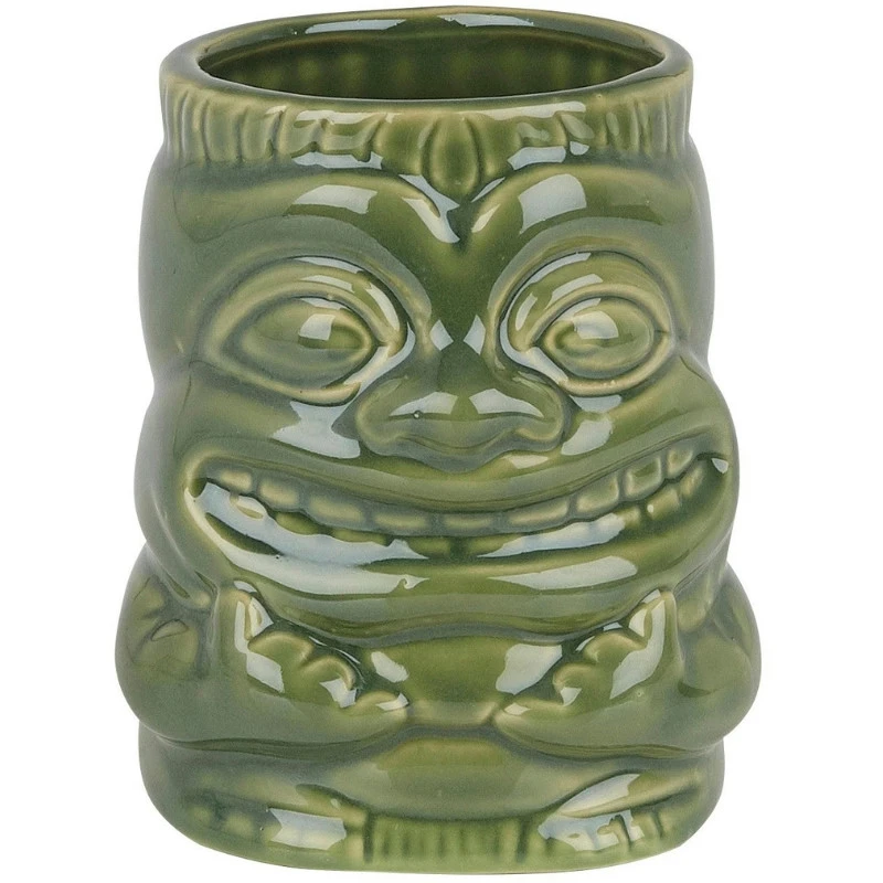 Keramisk Tiki-krus med håndtak 425ml BTBL3401 by Beaumont color Grön
