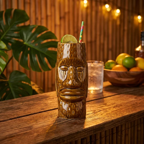 Keramisk Islander Tiki Krus 450ml BTBL3403 by Beaumont color Svart