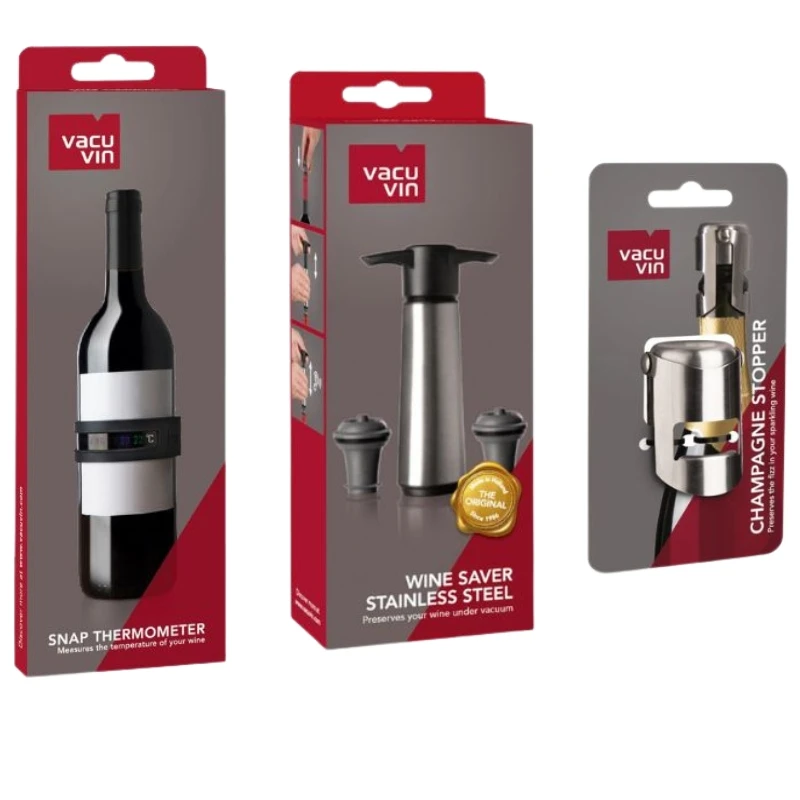 Vacu Vin - Vinnørdens tilbehør Bundle32 by Bundle color Svart