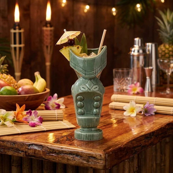 Keramisk Tiki-krus med Stor Munn 650ml BTBL3404 by Beaumont color Svart