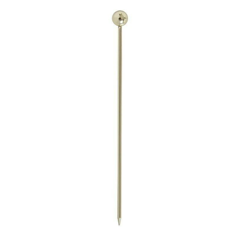 Ball Garnish Cocktailpinner PK10 - Gull BTBL3732 by Beaumont color Goud