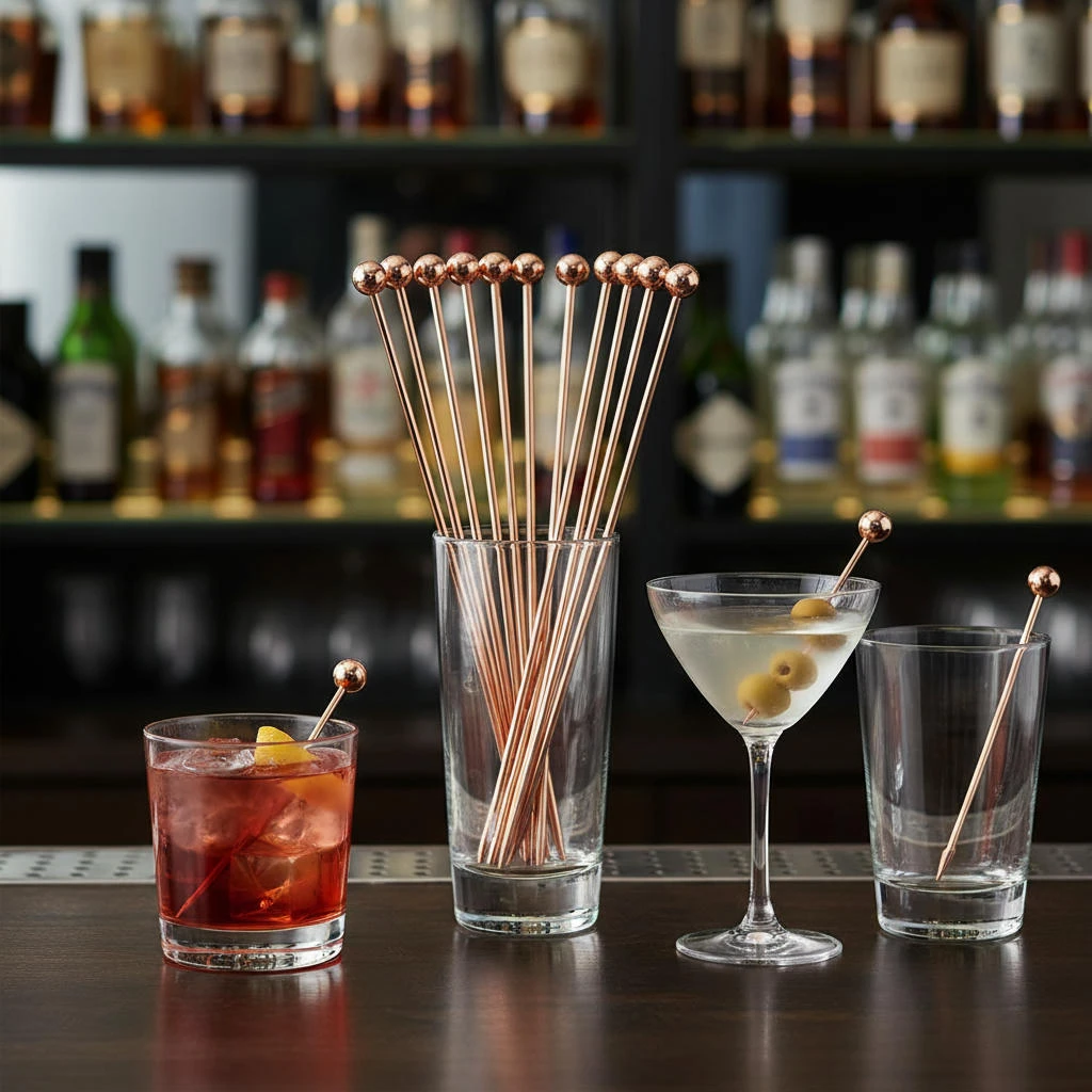 Ball Garnish Drinkpinner 10 stk. - Kobber BTBL3731 by Beaumont color Koppar