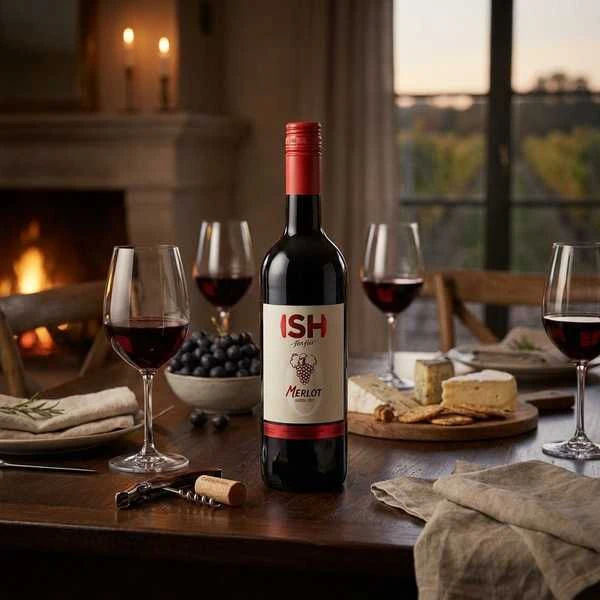 Chateau Del ISH Rødvin Merlot – Alkoholfri 75 cl 7027-INT by Chateau color Svart