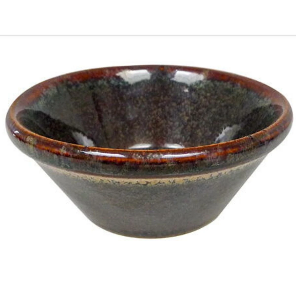 Bf20 Dipskål Konisk 10 x 4,5 cm Grønn/Brun Steintøy 5010920  color Bruin