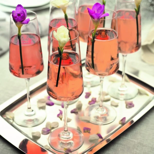 Aria Champagne Flute 35 cl (6 stk.) RCR Glas0298 by RCR Glas color Svart