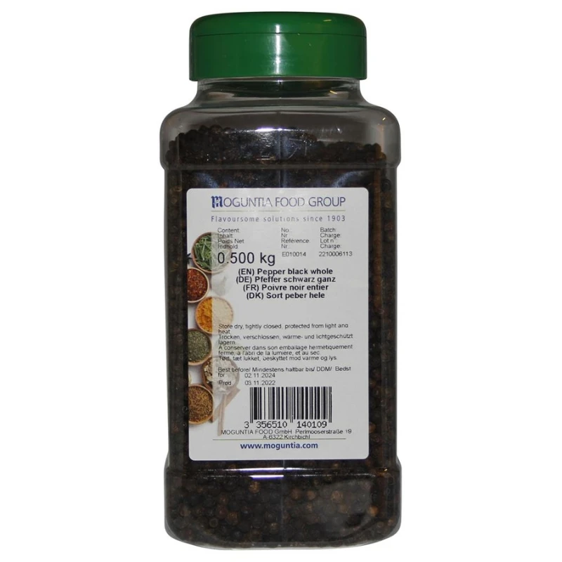 Hel sort pepper i strøboks 500 g 252212 by HAYA4YOU color Svart