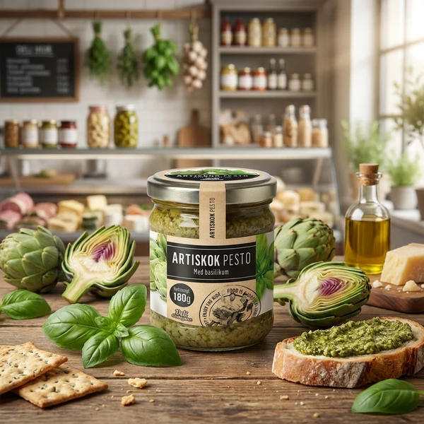 Artisjokk Pesto med Basilikum 180g 117DD by Deli Drengene color Svart